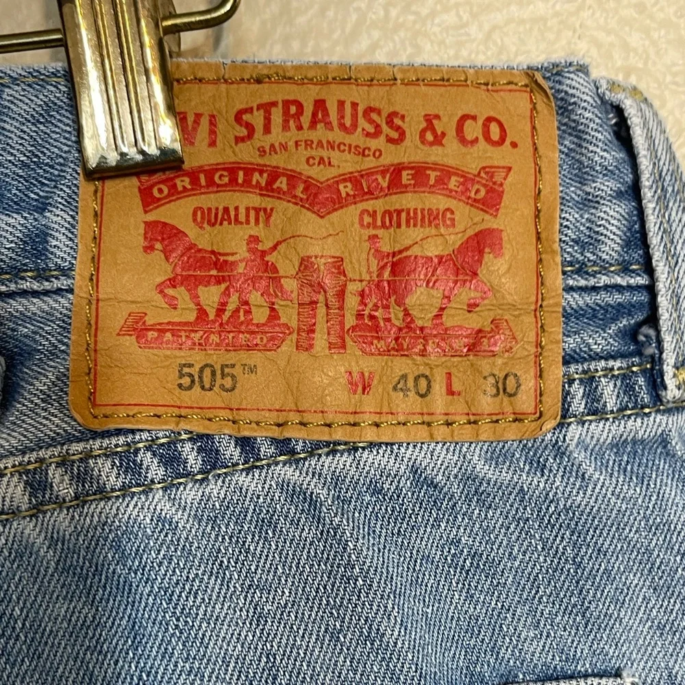 Levis 505 Jeans Men's 40x30 Straight Leg Denim Regular Fit